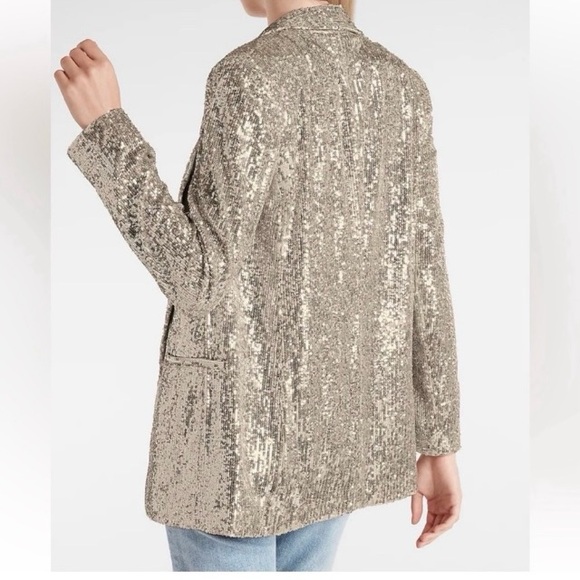 Express Women’s NWT Sequin Open Front Blazer; Size Medium - Picture 2 of 7